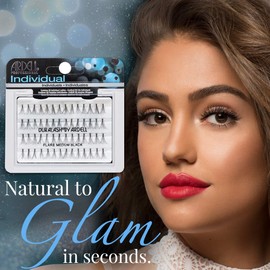 Ardell False Eyelashes Medium Black, DIY Lash Clusters, Eyelash Extension Kit, 4 Pack