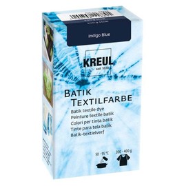 KREUL 98538 - Batik-Textilfarbe Indigo Blue, 70 g, Farbpulver zum Batiken und Färben von Textilien