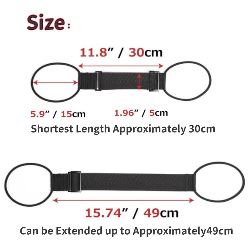 DACUAN Elastic Fastening Belt for Luggage, 3pcs Suitcase Elastic Strap