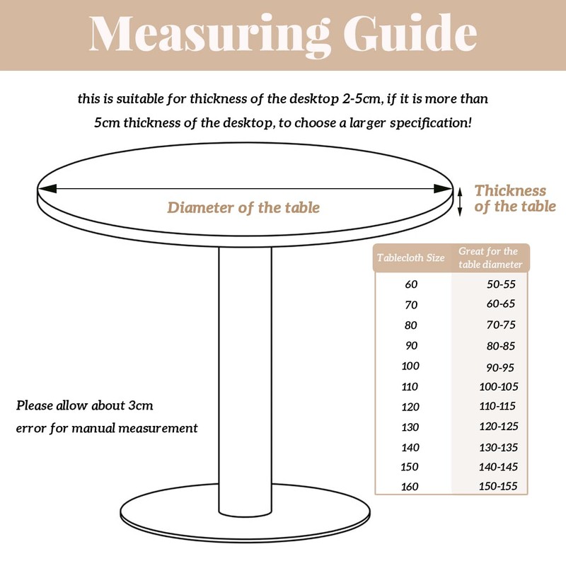 Odot Elastic Edged Round Fitted Tablecloth Protector 3D Wood Print