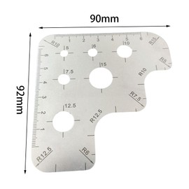 Folpus Leathercraft Drawing Ruler Round Corner Template Circle Stencil Tool