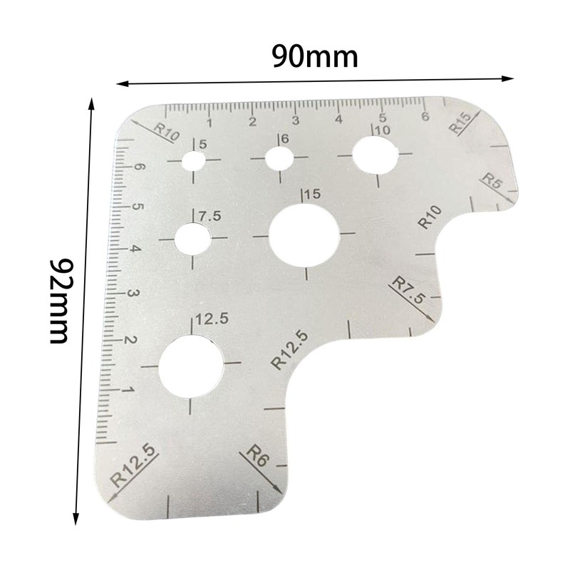 Folpus Leathercraft Drawing Ruler Round Corner Template Circle Stencil Tool
