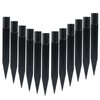 Dijedev 12Pcs Solar Lights Spikes, 6.3 Inch Torch Stake, Plastic