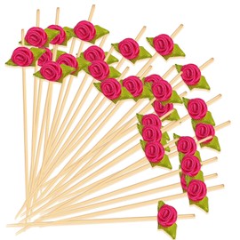 120 Pcs Long Decorative Toothpicks for Appetizers,Food Picks for Appetizers,Cocktail Skewers With Sandwich Picks and Mini Bamboo Sticks for Charcuterie Boards Buffet Food Labels Party Supplies