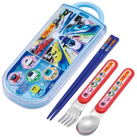 Skater TACC2AG-A Trio Set, Plarail 23 Chopsticks Spoon, Fork, Antibacterial, Made in Japan
