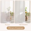 NICETOWN Non-See-Through White Privacy Sheer Curtains 90 Inches Long 2