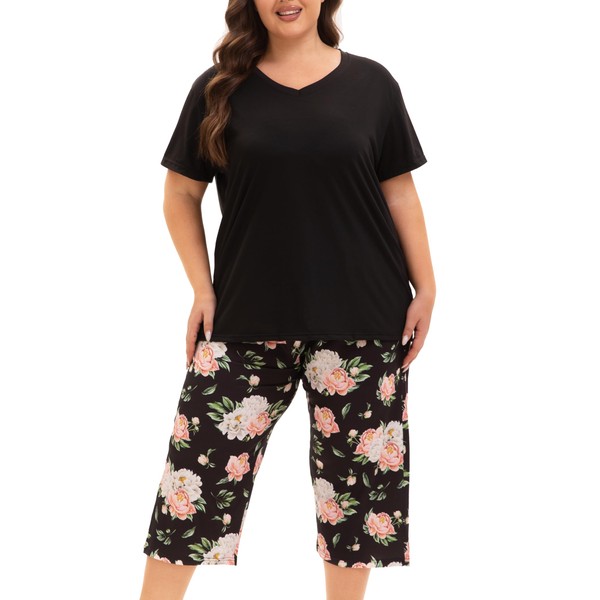 MUKVIK Plus Size Pajamas for Women Set, Womens Plus Size