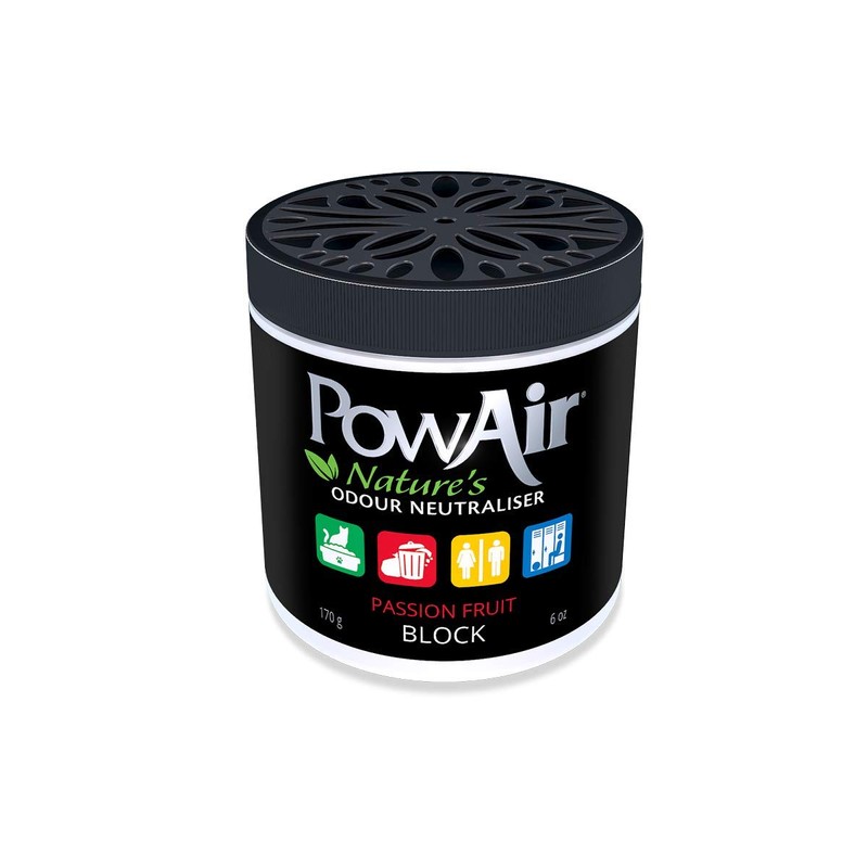 PowAir Block Natural Odour Neutraliser - Passion Fruit 170g -