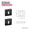 Decoranddecor Helix Square Door Handles – Aluminium Matt Black Internal