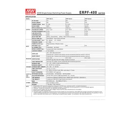 Mean Well ERPF-400-12 400W Single Output Switching Power Supply Mean Well ERPF-400