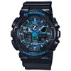 G-SHOCK GA100CB-1A Mens Blue/Black Analog/Digital Watch with Black Band