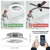 PrimeMall Bladeless Ceiling Fan with Light and Remote Control 22"