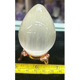Selenite Polished 3" Egg with Stand