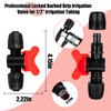 8pc 1/2 inch Irrigation Fittings Anti-Drop Drip Irrigation Valve,Lock Barbed