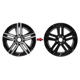 SlickMod Chrome Delete Blackout Vinyl Overlay for 2016-2017 Honda Accord Sedan 19in Sport Wheel Rims (Gloss Black)