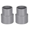 TOP-VIGOR 2Pcs PVC Reducing Coupling Hub by Hub 40mm x