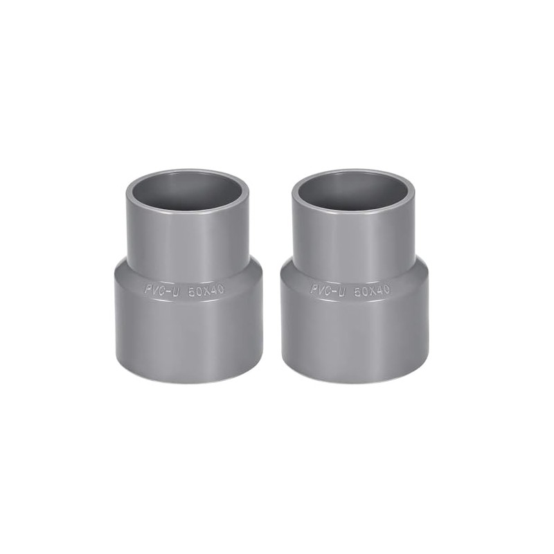 TOP-VIGOR 2Pcs PVC Reducing Coupling Hub by Hub 40mm x