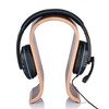 U Shape Wood Headphones Stand Holder Hanger Wooden Headset Desk