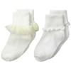 Jefferies Socks Big Girls' Ruffle and Ripple Edge Turn Cuff