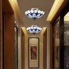 Skyweel 12 Inch Vintage Chandeliers Light Tiffany Style Stained Glass
