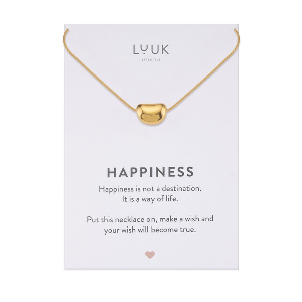 LUUK LIFESTYLE Stainless steel with bean I single bead pendant,