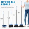 JEHONN Dustpan and Brush Set, 54 inches Long Handle Swivel