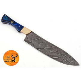 M DAMASCUS CUSTOM HANDMADE FORGED DAMASCUS STEEL CHEF KNIFE KITCHEN KNINFE CHEF 1349