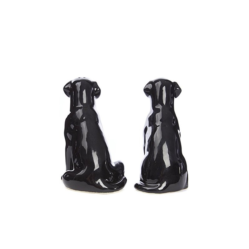 Quail Ceramics Black Labrador Salt & Pepper Shaker Pots