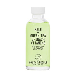 Youth To The People Superfood Facial Cleanser Travel - Kale + Green Tea Daily Face Wash, Gentle Makeup Remover, with Soothing Antioxidants for Glowing Skin, pH Balance, Clean Pores – 2 fl oz