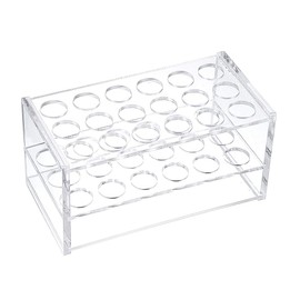 uxcell Test Tube Rack Acrylic 18-Well 17mm Diameter Clear for 10ml,15ml Tube