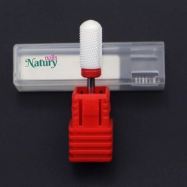 Red and Blue Ceramic Nail Cutter for Nail Drill, Ceramic Drill for Manicure, Pedicure, Semi-Permanent Nail Polish, Cuticles, Acrylic Nails and Gel