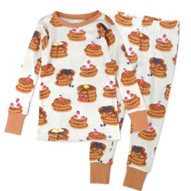 HonestBaby 2-Piece Pajamas Sleepwear PJs 100% Organic Cotton for Infant Baby and Toddler Boys, Unisex, Stacked, 12 Months