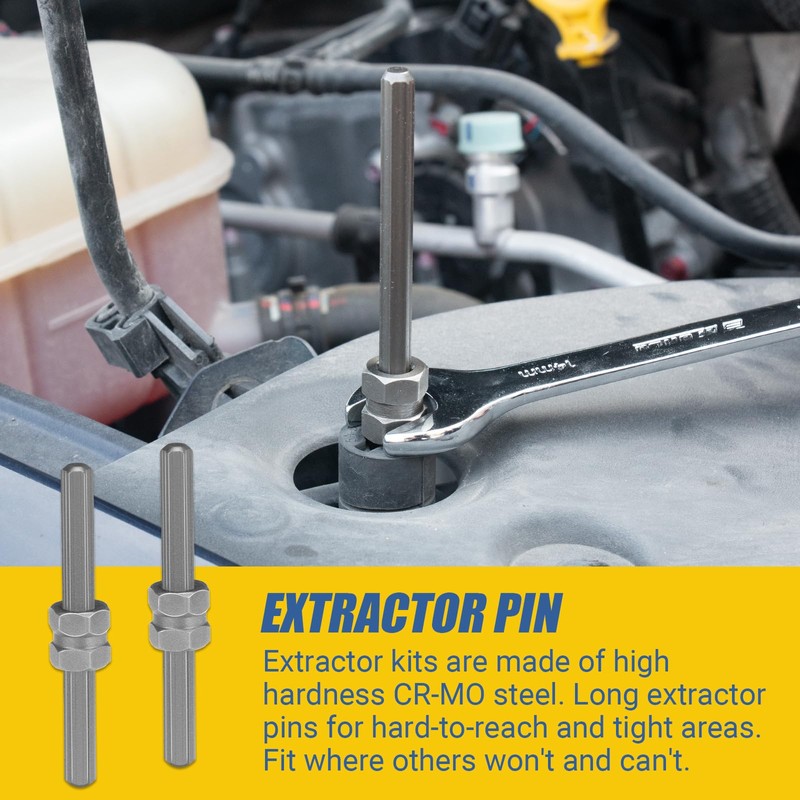 CLEVEROOL Broken Bolt Extractor, 25-Piece Drill Bit Extractor Set,Easy Out