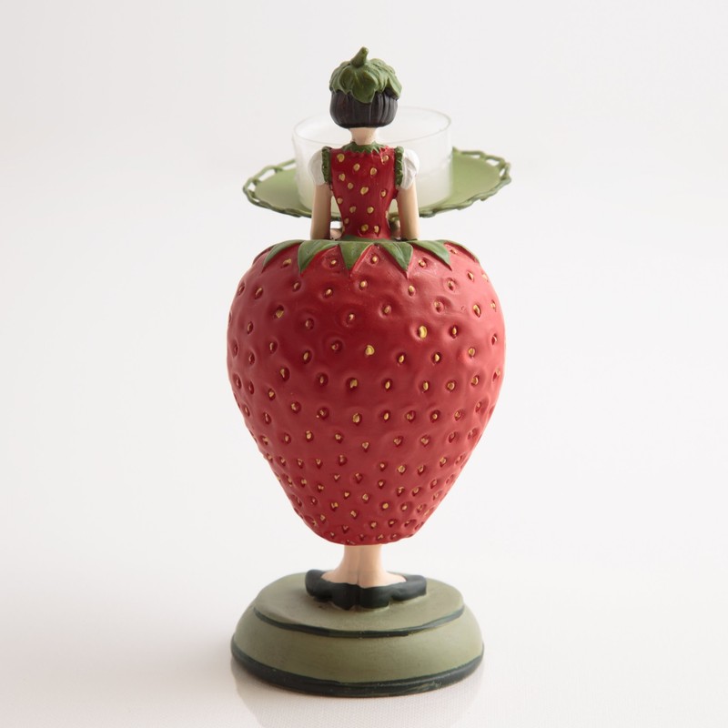 Rosemarie Schulz Decorative Tea Light Holder Strawberry Flower Girl
