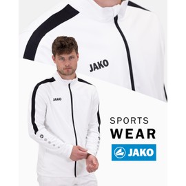 JAKO Men's Polyester Power Tracksuit, White, L