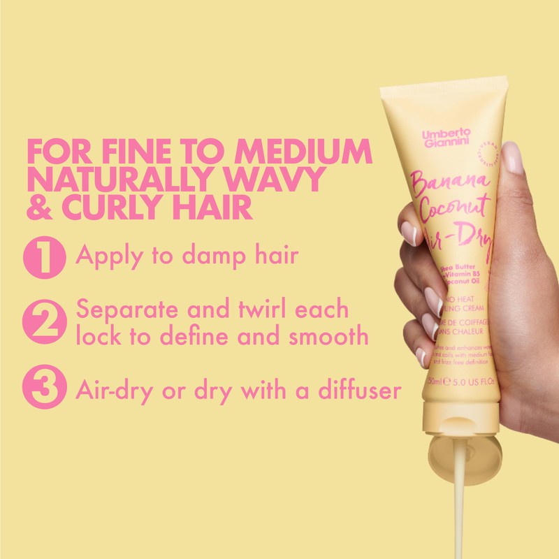 Umberto Giannini Banana Coconut Air Dry Cream 150ml - Weightless