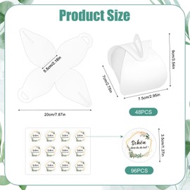 Eucalyptus Gift Boxes, Pack of 48, Beautiful The You Are Gift Box, Small, Wedding Favours, Box for Weddings, Baby Showers, Christening, Communion 5.5 x 5.5 cm