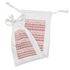 Lunarable Dusty Rose Fabric Pouch Set of 2, Doodle Style