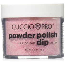 Cuccio Colour Powder Nail Polish - Lacquer For Manicure And Pedicure - Highly Pigmented Powder That Is Finely Milled - Durable Finish, Flawless Rich Color - Easy To Apply - Soft Pink Glitter - 1.6 Oz