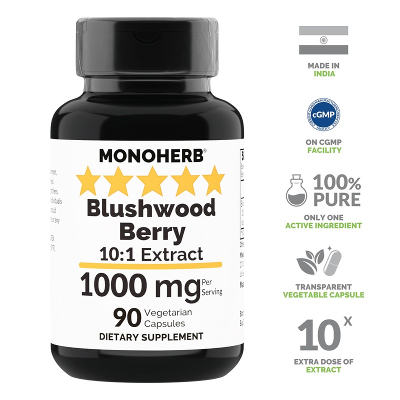 MONOHERB Blushwood Berry Extract 1000 mg - 90 Vegetarian Capsules