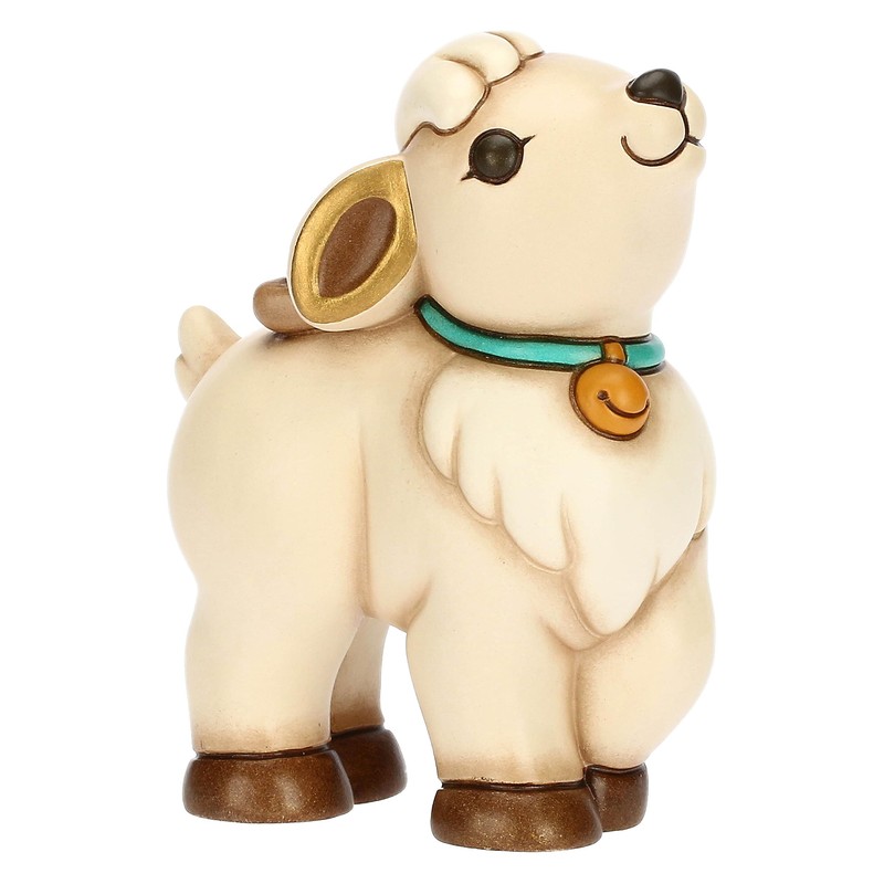 THUN, Reindeer Robin Standing Ceramic Hand Decorated Medium Version Christmas