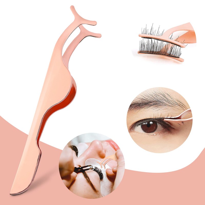 WLLHYF Eyelash Applicator Fake Lash False DIY Rose Gold Stainless