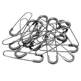 YOKIVE 20 Stück Sicherheitsnadeln, Metall Große Sicherheitsnadeln Clips, Halten Fixiert Sicherheitsnadel, Ideal für Büro, Kunst, Zuhause, Täglichen Gebrauch (Schwarz, 3,15 Zoll)