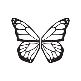 Vinyl Wall Art Decal - Butterfly Wings - 35" x 45" - Minimal Adhesive Sticker Modern Geometric Design for Home Work Office Bedroom Living Room Store Decor