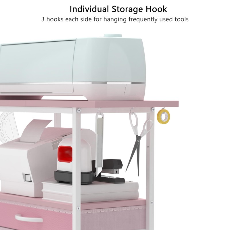 VENNQD Organizer and Storage Stand Compatible with Cricut Machines,Rolling Storage