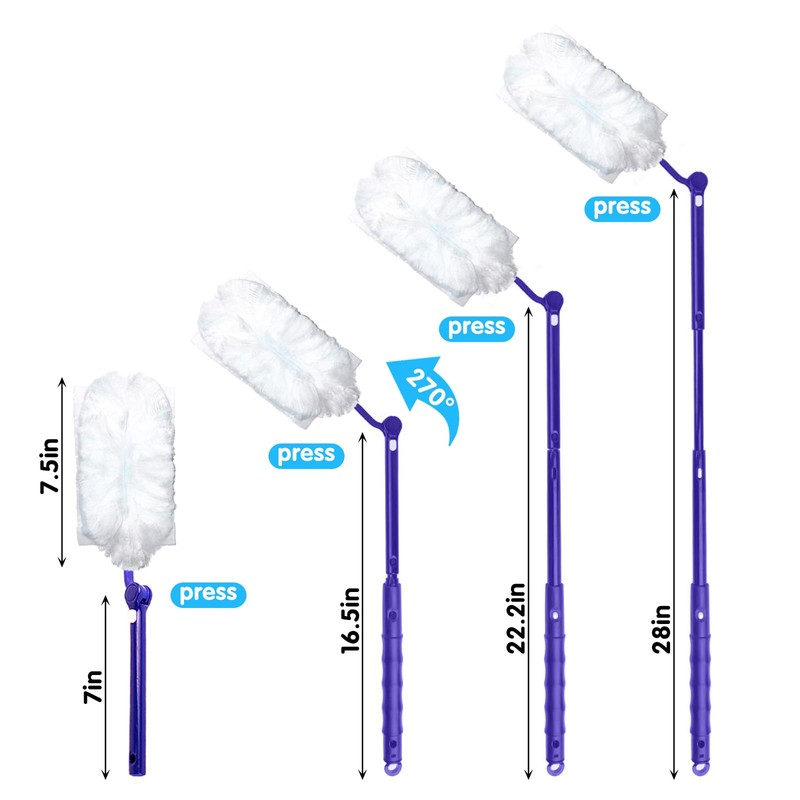 30PCS Fluffy Dusters Refills Compatible with FLASH Dusters, Microfiber Fluffy
