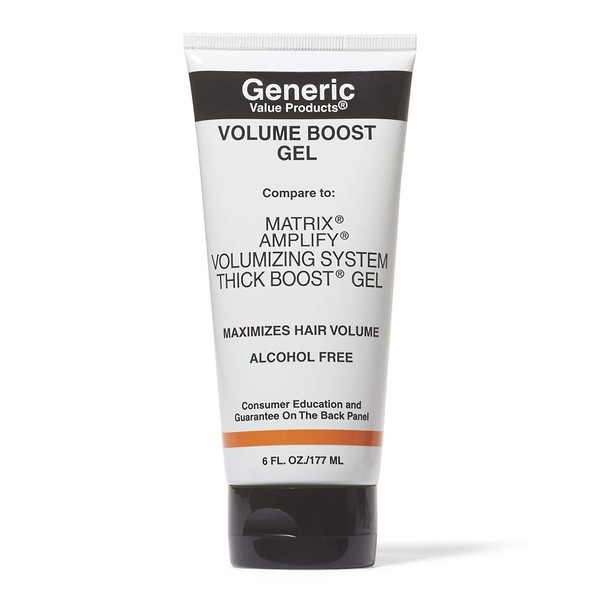 Generic Value Products Volume Boost Gel, Workable Hold, Alcohol Free, Dries Without Flaking, Increases Body and Volume, 6 Oz