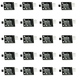 20PCS 3144E A3144 Hall Effect Magnetic Sensor Module DC5V Compatible with Arduino PIC AVR Smart Cars Projects High Sensitivity Magnetic Field Detection