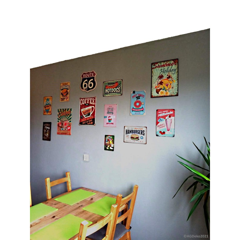 Generisch Tin Sign with Retro Garage Open 24 Hours Design