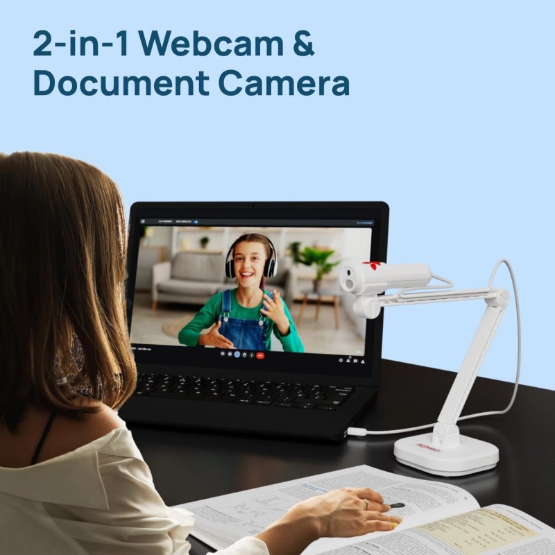 INSWAN INS-3 Handheld Webcam/USB Document Camera for Classroom, Built-in Mic,